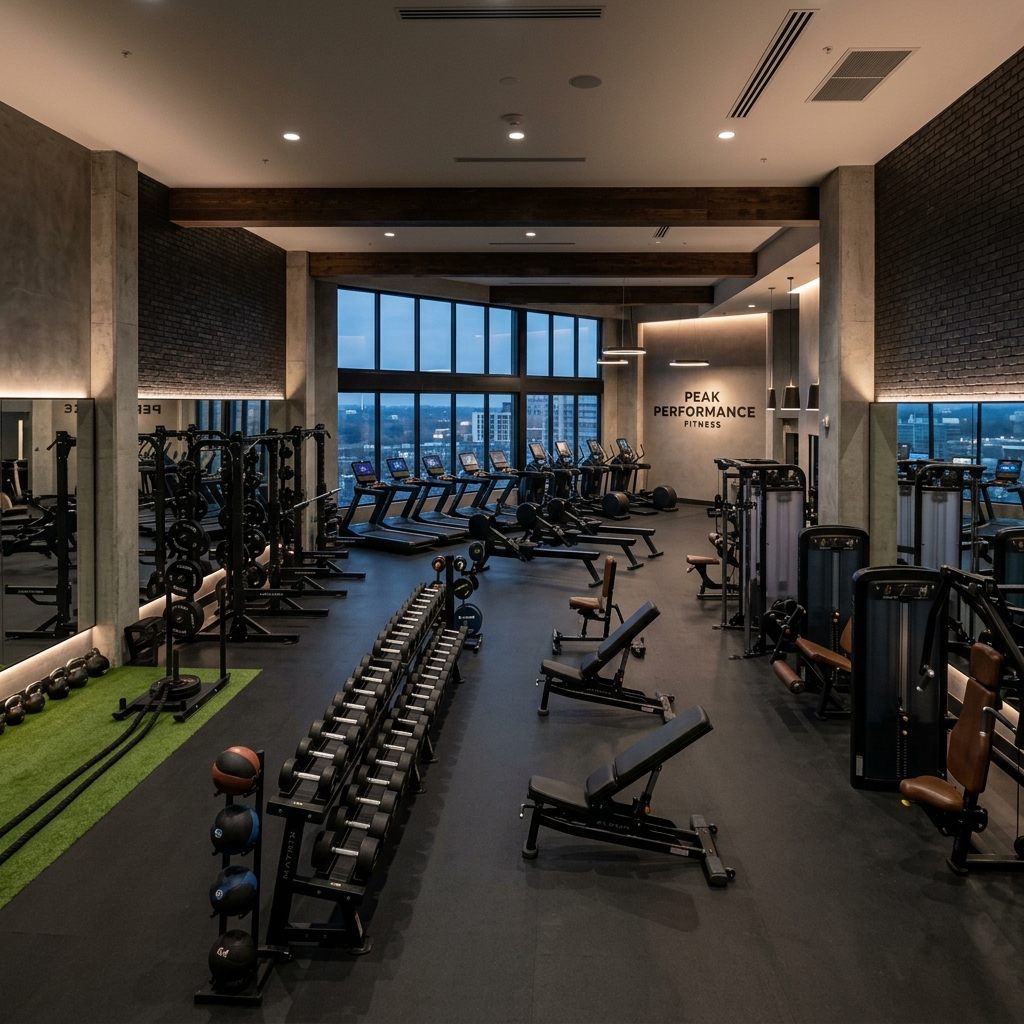 State of the art gym interior